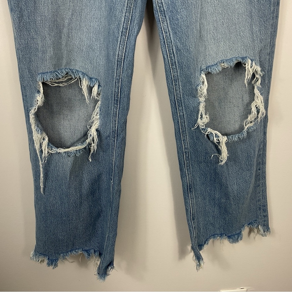 We The Free Maggie Mid Rise Straight Leg Distressed Jeans Womens 27 - Picture 2 of 8